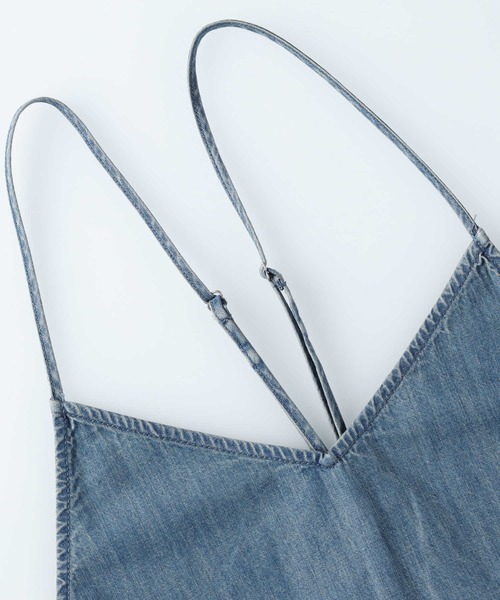 BACK NUMBER(バックナンバー)の「【BACK NUMBER】ライトオンスデニムキャミワンピース(シャツワンピース・レディース・ダークインディゴブルー・XL/M/L)」の10枚目の写真