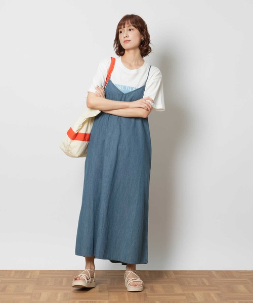 BACK NUMBER(バックナンバー)の「【BACK NUMBER】ライトオンスデニムキャミワンピース(シャツワンピース・レディース・ダークインディゴブルー・XL/M/L)」の2枚目の写真