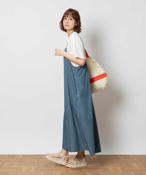 BACK NUMBER(バックナンバー)の「【BACK NUMBER】ライトオンスデニムキャミワンピース(シャツワンピース・レディース・ダークインディゴブルー・XL/M/L)」の4枚目の写真