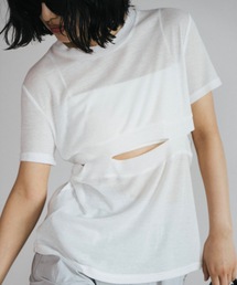 ウエストスリットデザインTシャツ