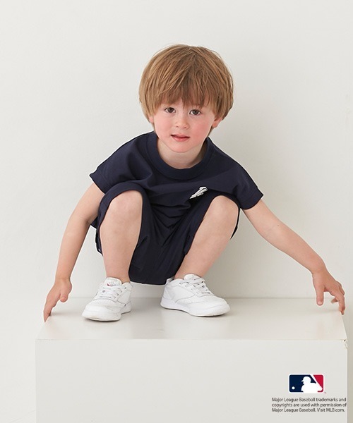 petit main(プティマイン)の「【MLB】カットセットアップ(アンサンブル・キッズ・アイボリー/オフホワイト/ネイビー・90cm/130cm/110cm/80cm/120cm/100cm)」の4枚目の写真