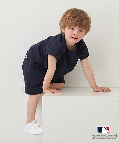 petit main(プティマイン)の「【MLB】カットセットアップ(アンサンブル・キッズ・アイボリー/オフホワイト/ネイビー・90cm/130cm/110cm/80cm/120cm/100cm)」の6枚目の写真