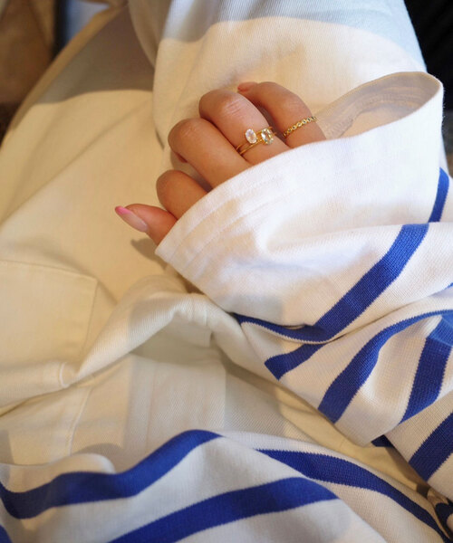 SLOBE IENA（スローブイエナ）の「Pondichery/ポンディシェリ ハーフエタニティリング（リング・レディース・スカイブルー/ホワイト系その他/ライトグリーン/レッド/その他2・3/10）」の17枚目の写真