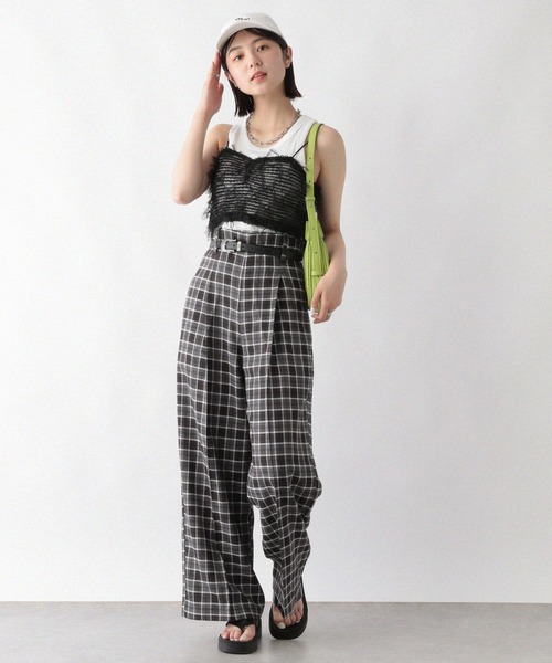 RAGEBLUE（レイジブルー）の「チェックビスチェセットアップ（スラックス・レディース・ブラック/ブルー・FREE）」の3枚目の写真