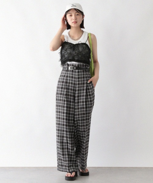 RAGEBLUE（レイジブルー）の「チェックビスチェセットアップ（スラックス・レディース・ブラック/ブルー・FREE）」の5枚目の写真