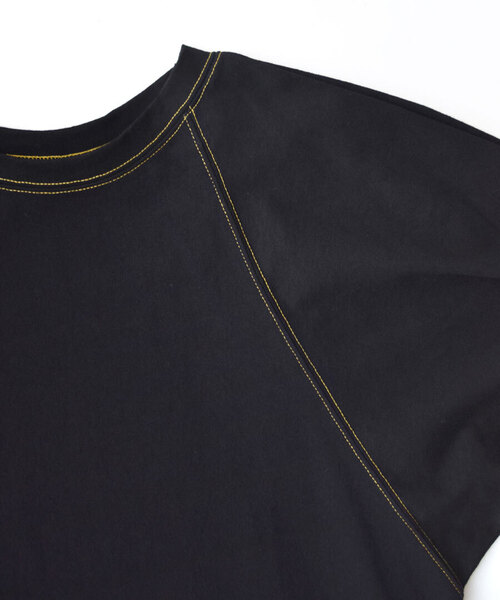 e-zakkamania stores(イーザッカマニアストアーズ)の「配色ステッチ タックスリーブプルオーバー(Tシャツ/カットソー・レディース・ミント/ブラック/オフホワイト・フリー)」の11枚目の写真