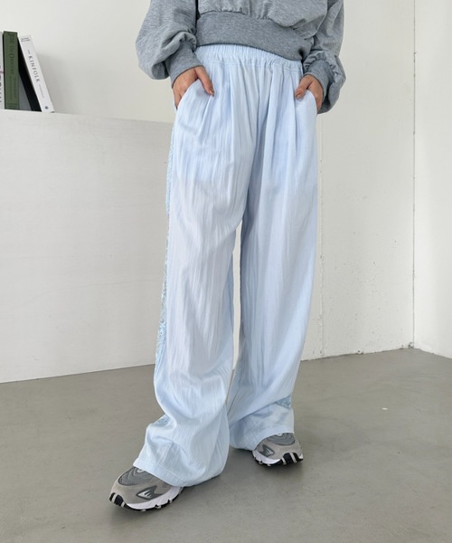 CLEA（クレア）の「レースシアーラインパンツ（その他パンツ・レディース・アイボリー/ライトブルー・M）」の15枚目の写真