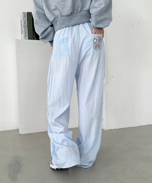 CLEA（クレア）の「レースシアーラインパンツ（その他パンツ・レディース・アイボリー/ライトブルー・M）」の19枚目の写真