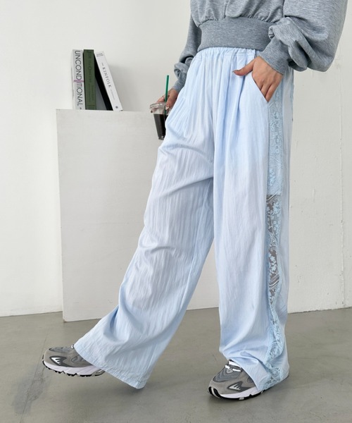 CLEA（クレア）の「レースシアーラインパンツ（その他パンツ・レディース・アイボリー/ライトブルー・M）」の18枚目の写真