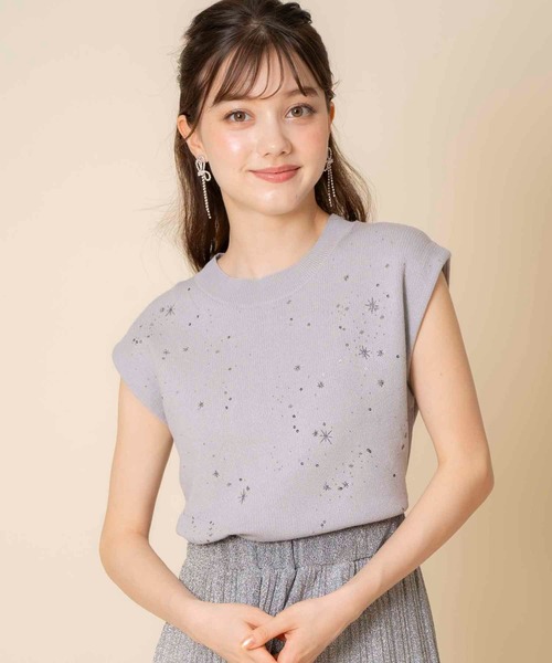 【セール】星空スパンコールニット(ニット/セーター)|Noela(ノエラ)