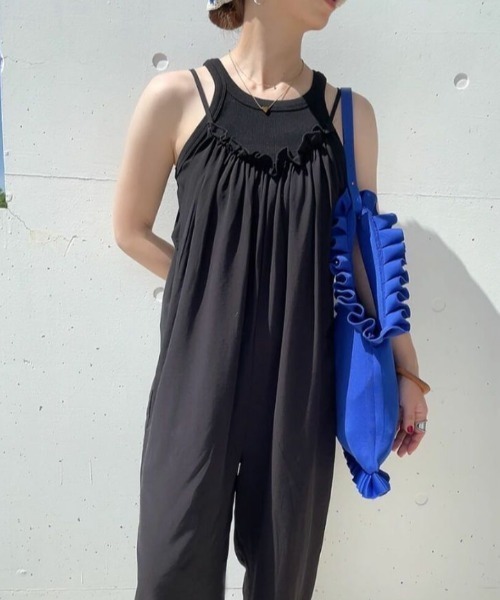 【ZOZO限定カラー】フリルデザイン2wayバッグ(comochi select) / ポンチ フリルバッグ ショルダーバッグ トートバッグ ハンドバッグ マルシェバッグ（トートバッグ）｜ISOOK（アイスー）