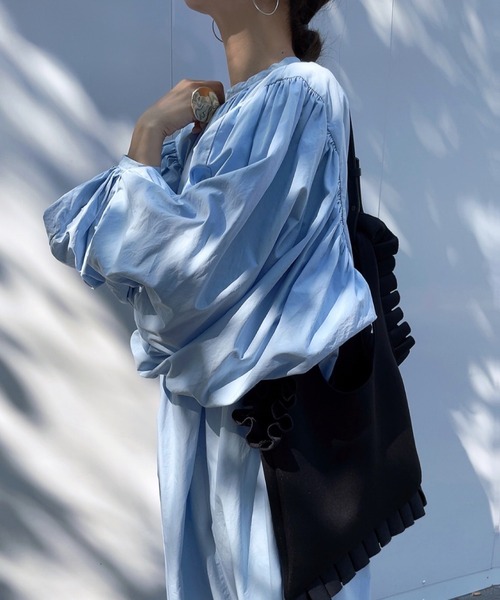 【ZOZO限定カラー】フリルデザイン2wayバッグ(comochi select) / ポンチ フリルバッグ ショルダーバッグ トートバッグ ハンドバッグ マルシェバッグ（トートバッグ）｜ISOOK（アイスー）