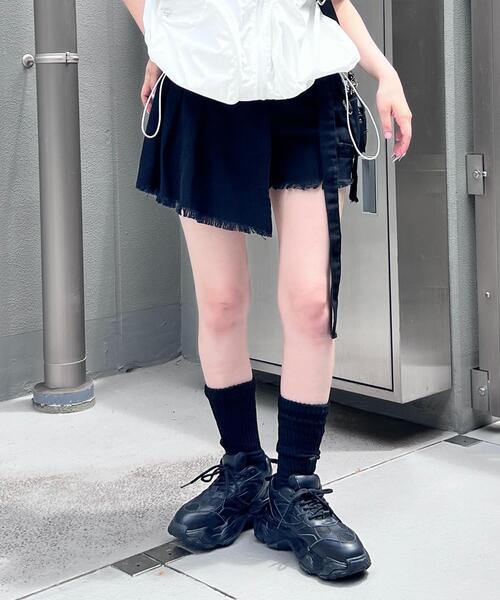 Figments（フィグメンツ）の「ベルテッドラップスカパン（スカート・レディース・ブラック・MEDIUM/SMALL）」の13枚目の写真