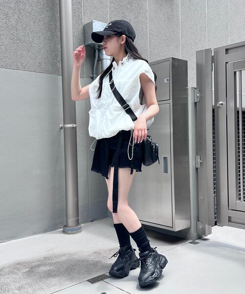 Figments（フィグメンツ）の「ベルテッドラップスカパン（スカート・レディース・ブラック・MEDIUM/SMALL）」の15枚目の写真