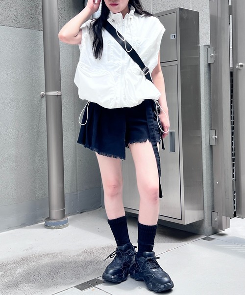 Figments（フィグメンツ）の「ベルテッドラップスカパン（スカート・レディース・ブラック・MEDIUM/SMALL）」の7枚目の写真