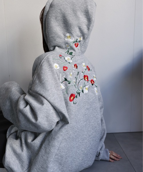 Loewe 花柄刺繍 フード付きパーカー グレー 【公式通販】