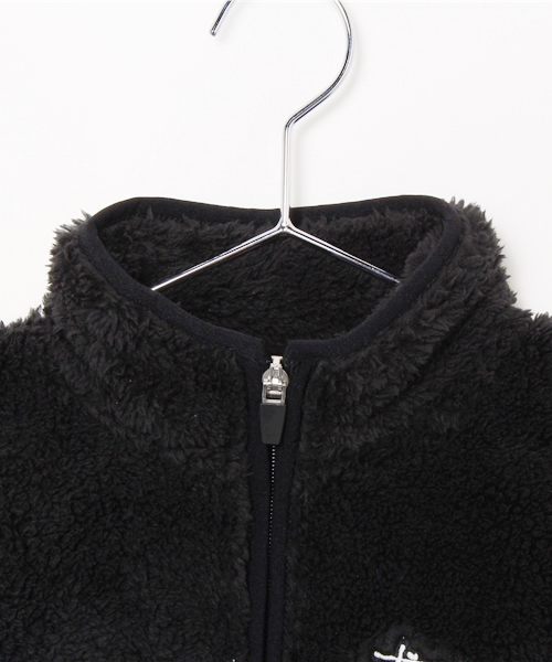 STUSSY（ステューシー）の「Kids Champion Sherpa Fleece（パーカー・キッズ・ブラック/ネイビー・MEDIUM/X-LARGE/LARGE）」の4枚目の写真