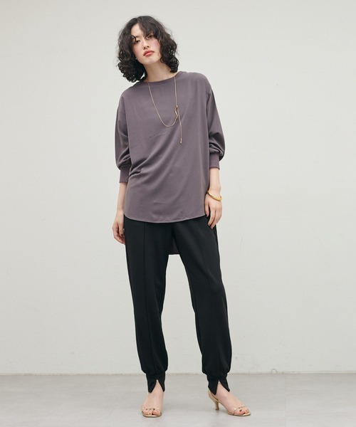 LARUTA(ラルータ)の「【LARUTA】カットジョーゼットジョグパンツ(その他パンツ・レディース・ネイビー/ブラック/ブラウン/アイボリー・LARGE/MEDIUM)」の11枚目の写真