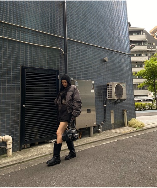 LAGUA GEM（ラグアジェム）の「BIG POCKET MA-1（MA-1・レディース・チャコールグレー/カーキ/アイボリー・FREE）」の9枚目の写真