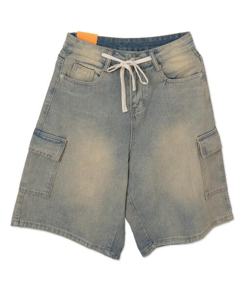 dispark（ディスパーク）の「DISPARK/ドロストカーゴハーフパンツ（デニムパンツ・レディース・ライトインディゴブルー/インディゴブルー/ブラック・MEDIUM/LARGE）」の21枚目の写真