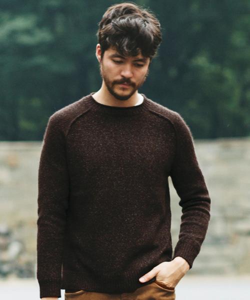 green label relaxing(グリーンレーベルリラクシング)の「MIX/YARN ROLL/N RGLN 7G ニット◆(ニット/セーター・メンズ・ダークブラウン/ネイビー/ダークグリーン・LARGE/SMALL/MEDIUM)」の2枚目の写真