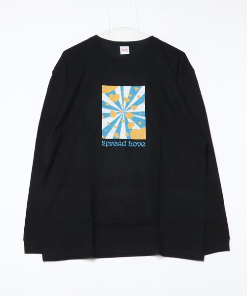 Mag.(マグ)の「【Spread Love】オリジナルプリント L/S T(Tシャツ/カットソー・レディース・ブラック/ホワイト・MEDIUM/LARGE)」の1枚目の写真