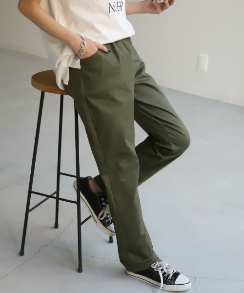HUG.U(ハグユー)の「進化系テーパードパンツ(チノパンツ・レディース・サンドベージュ/ダークグレー/ブラック/カーキ/ライトベージュ・M(レギュラー丈)/M(トール丈)/L(レギュラー丈)/L(トール丈)/XL(レギュラー丈)/XL(トール丈)/2XL(レギュラー丈)/2XL(トール丈))」の11枚目の写真