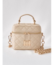 キルティングスクエアミニバッグ(ゴールドパーツ)