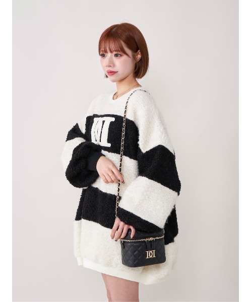 Darich（ダーリッチ）の「キルティングスクエアミニバッグ(ゴールドパーツ)（ハンドバッグ・レディース・ホワイト/ピンク/サックスブルー/ブラック/ベージュ・FREE）」の7枚目の写真