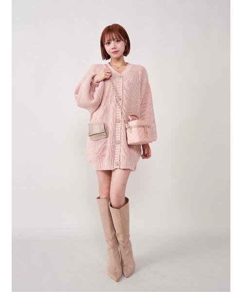 Darich（ダーリッチ）の「キルティングスクエアミニバッグ(ゴールドパーツ)（ハンドバッグ・レディース・ホワイト/ピンク/サックスブルー/ブラック/ベージュ・FREE）」の11枚目の写真