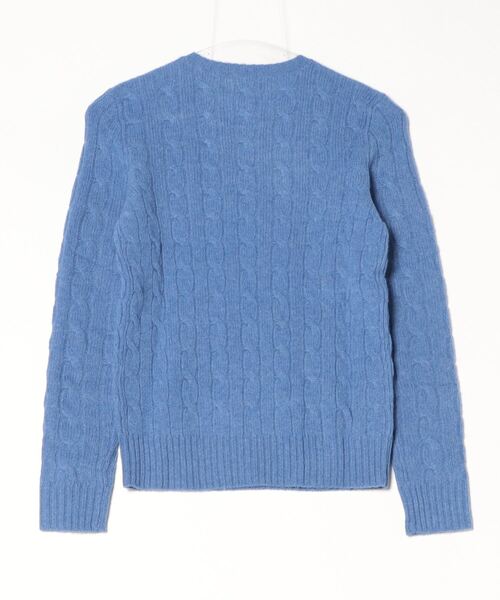 POLO RALPH LAUREN(ポロ ラルフ ローレン)の「ケーブル ウールカシミヤ クルーネック セーター(ニット/セーター・レディース・ブルー・L/M/S/XS/XXS)」の2枚目の写真