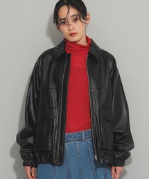 Ray BEAMS | フェイクレザー フライト ジャケット(ブルゾン)