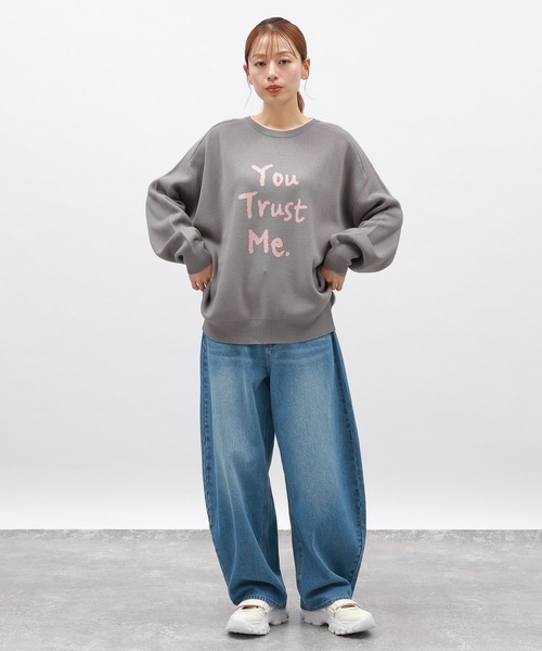 LAKOLE（ラコレ）の「12ゲージラクリルWJQプルオーバー / 116718（ニット/セーター・レディース・グレー/ブルー/アイボリー/ブラウン・FREE）」の5枚目の写真