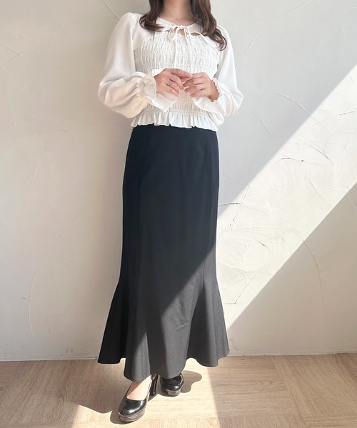 apres jour(アプレジュール)の「キャンディースリーブフロントオープンシャーリングブラウス【ZOZOTOWN限定アイテム】(シャツ/ブラウス・レディース・ホワイト/グレー/ブラック・X-LARGE/フリー)」の14枚目の写真