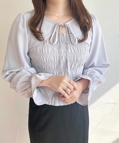 apres jour(アプレジュール)の「キャンディースリーブフロントオープンシャーリングブラウス【ZOZOTOWN限定アイテム】(シャツ/ブラウス・レディース・ホワイト/グレー/ブラック・X-LARGE/フリー)」の22枚目の写真