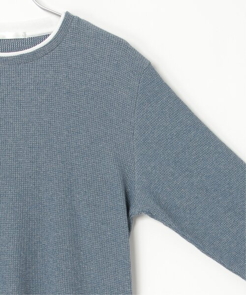 ikka（イッカ）の「メランジワッフルフェイクロンＴ（Tシャツ/カットソー・メンズ・ブラック/オリーブ/ブルー/ブラウン/ベージュ・M/L/XL/S）」の15枚目の写真