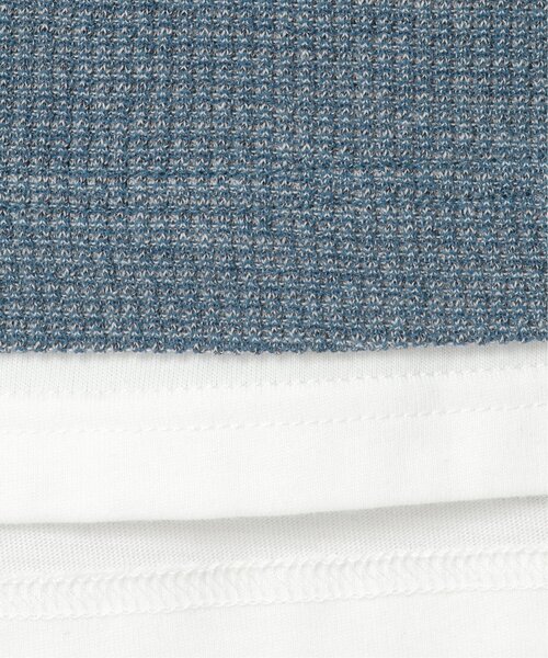 ikka（イッカ）の「メランジワッフルフェイクロンＴ（Tシャツ/カットソー・メンズ・ブラック/オリーブ/ブルー/ブラウン/ベージュ・M/L/XL/S）」の18枚目の写真