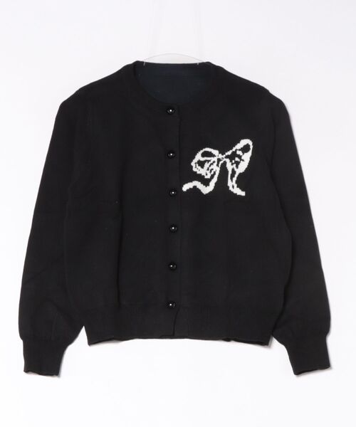 N.s(エヌドットエス)の「リボンモチーフ クルーネックニットカーディガン(カーディガン/ボレロ・レディース・ピンク/アイボリー/グレー/ブラック・FREE)」の18枚目の写真