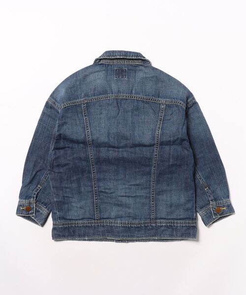 Lee（リー）の「Lee/リー【110-150cm】キッズ ルーズデニムジャケット 本格志向の君へ（デニムジャケット・キッズ・ブルー・130/150/140/120/110）」の2枚目の写真