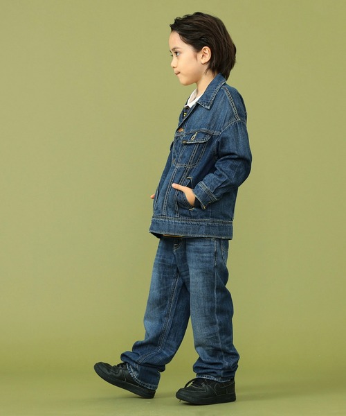 Lee（リー）の「Lee/リー【110-150cm】キッズ ルーズデニムジャケット 本格志向の君へ（デニムジャケット・キッズ・ブルー・130/150/140/120/110）」の5枚目の写真