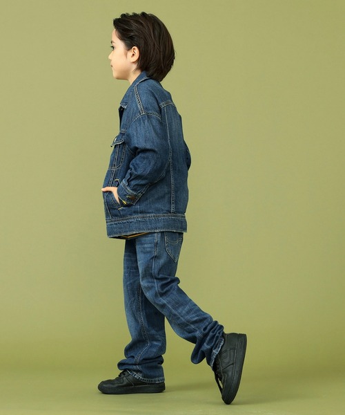 Lee（リー）の「Lee/リー【110-150cm】キッズ ルーズデニムジャケット 本格志向の君へ（デニムジャケット・キッズ・ブルー・130/150/140/120/110）」の6枚目の写真