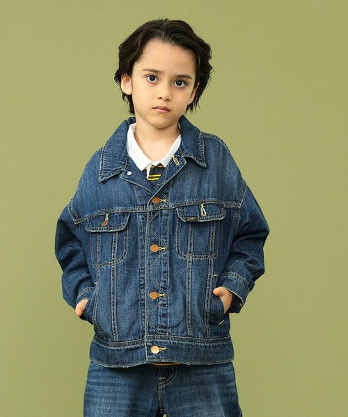 Lee（リー）の「Lee/リー【110-150cm】キッズ ルーズデニムジャケット 本格志向の君へ（デニムジャケット・キッズ・ブルー・130/150/140/120/110）」の10枚目の写真