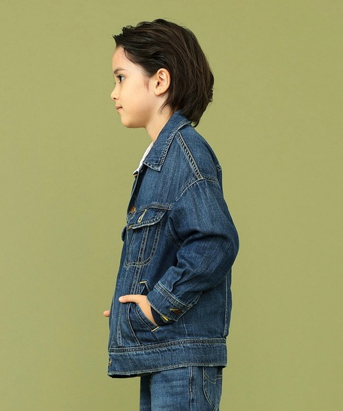 Lee（リー）の「Lee/リー【110-150cm】キッズ ルーズデニムジャケット 本格志向の君へ（デニムジャケット・キッズ・ブルー・130/150/140/120/110）」の11枚目の写真