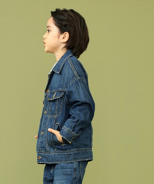 Lee（リー）の「Lee/リー【110-150cm】キッズ ルーズデニムジャケット 本格志向の君へ（デニムジャケット・キッズ・ブルー・130/150/140/120/110）」の12枚目の写真