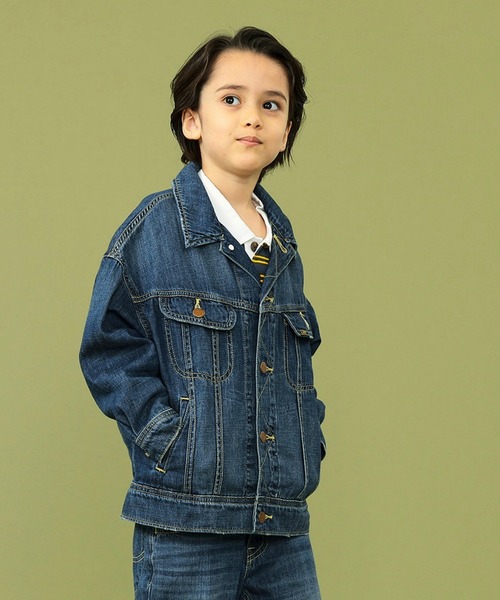 Lee（リー）の「Lee/リー【110-150cm】キッズ ルーズデニムジャケット 本格志向の君へ（デニムジャケット・キッズ・ブルー・130/150/140/120/110）」の14枚目の写真
