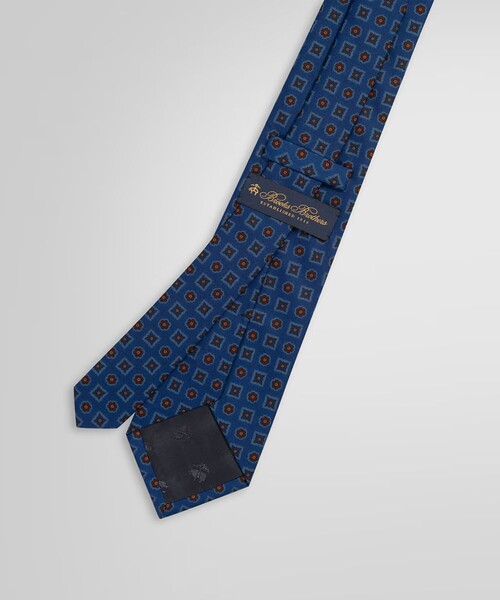 BROOKS BROTHERS(ブルックスブラザーズ)の「シルク 36oz ブリティッシュ フラワー×スタープリントタイ(ネクタイ・メンズ・ブルー・ONE SIZE)」の2枚目の写真