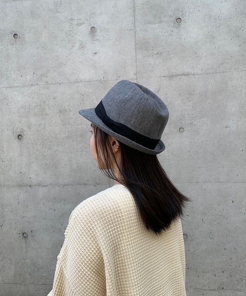 Rohw master product（ロウマスタープロダクト）の「テープ中折れサーモハット（ハット・メンズ・インディゴブルー/ミックスグレー/オリーブ/グレー・L）」の2枚目の写真