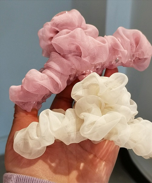 BAYBLO（ベイブロ）の「(SB)オーガンジー シュシュ バンス ヘアクリップ（バレッタ/ヘアクリップ・レディース・グレー/グレイッシュベージュ/ブラック/アイボリー・ONE SIZE）」の11枚目の写真