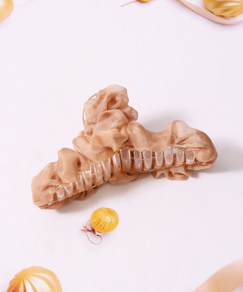 BAYBLO（ベイブロ）の「(SB)オーガンジー シュシュ バンス ヘアクリップ（バレッタ/ヘアクリップ・レディース・グレー/グレイッシュベージュ/ブラック/アイボリー・ONE SIZE）」の19枚目の写真