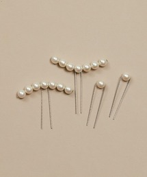 Zoule（ゾーラ）の「Zoule ゾーラ：wavy pearl　ヘアピン（セットUピン）（ヘアピン）」